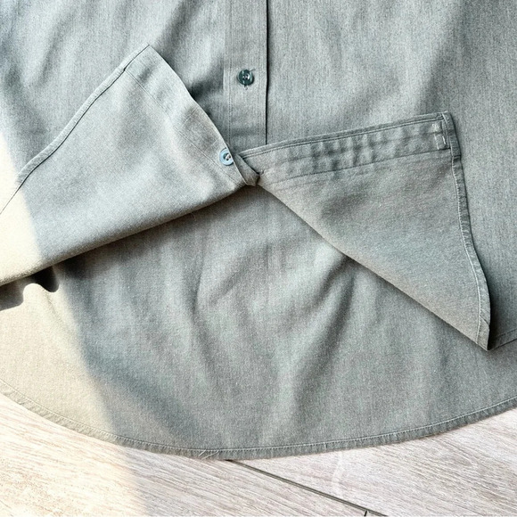 Polo Ralph Lauren Military Green Stand Collar Short Sleeve  Shirt - Picture 9 of 13